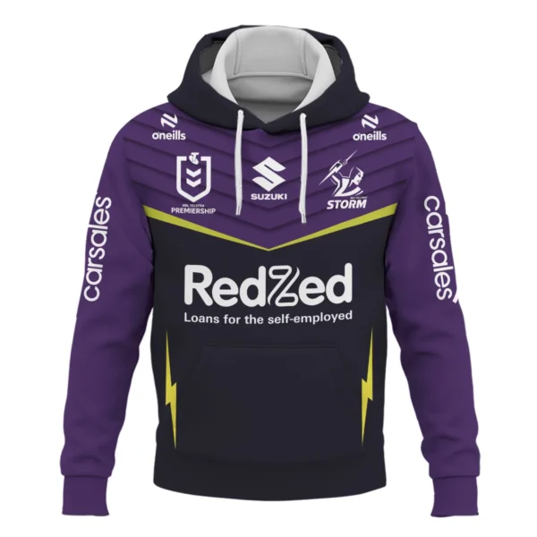 Melbourne Storm NRL Exclusive Logo Hoodie QTVA050625NRL01MEL-HD - Image 2