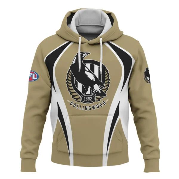 Collingwood Magpies AFL Exclusive Logo Hoodie QTVA250625AFL03COLL-HD - Image 2