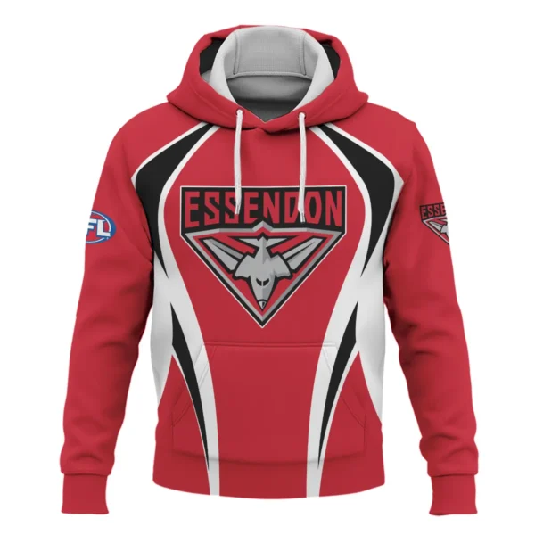 Essendon Bombers AFL Exclusive Logo Hoodie QTVA250625AFL03ESS-HD - Image 2