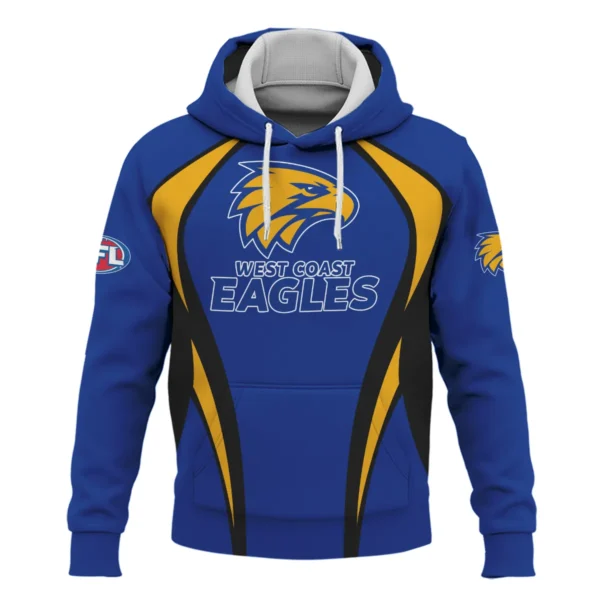 West Coast Eagles AFL Exclusive Logo Hoodie QTVA250625AFL03WCE-HD - Image 2