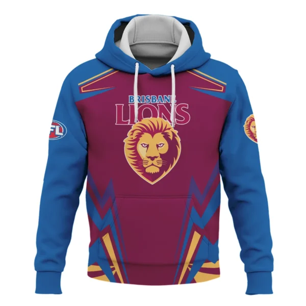 Brisbane Lions AFL Exclusive Logo Hoodie QTVA270625AFL04BL-HD - Image 2