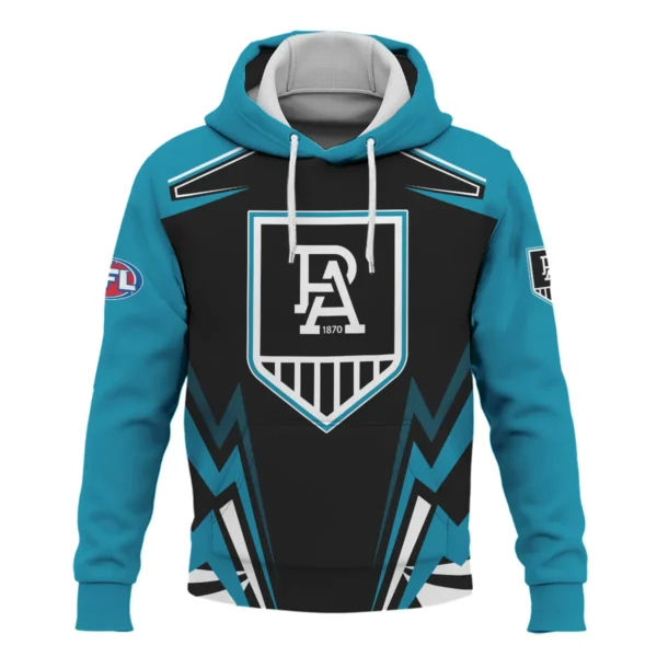 Port Adelaide Power AFL Exclusive Logo Hoodie QTVA270625AFL04PORT-HD - Image 2