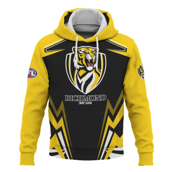 Richmond Tigers AFL Exclusive Logo Hoodie QTVA270625AFL04RICH-HD - Image 2