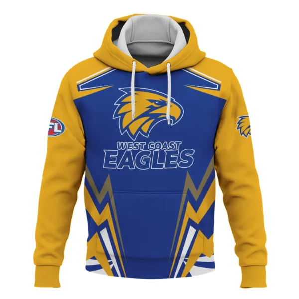 West Coast Eagles AFL Exclusive Logo Hoodie QTVA270625AFL04WCE-HD - Image 2