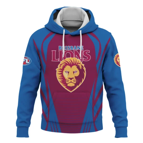 Brisbane Lions AFL Exclusive Logo Hoodie QTVA280625AFL05BL-HD - Image 2