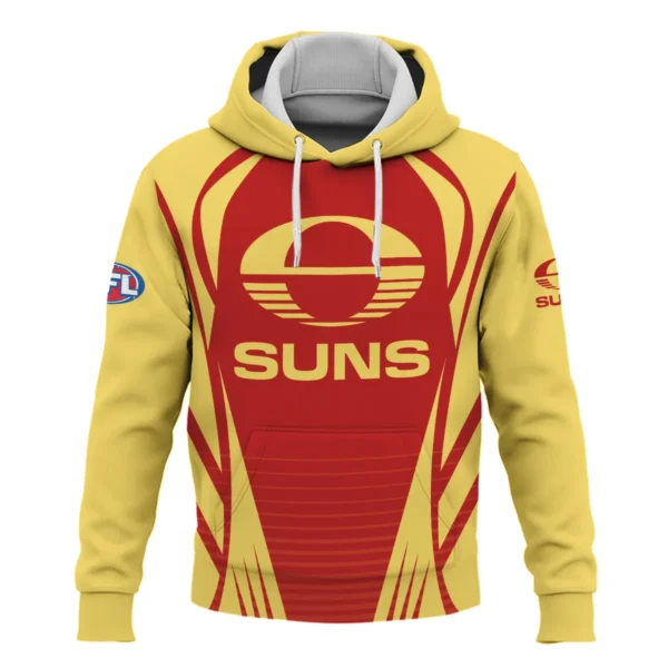 Gold Coast SUNS AFL Exclusive Logo Hoodie QTVA280625AFL05GCFC-HD - Image 2