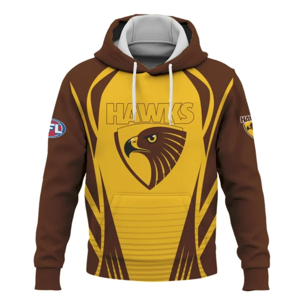 Hawthorn Hawks AFL Exclusive Logo Hoodie QTVA280625AFL05HAW-HD - Image 2