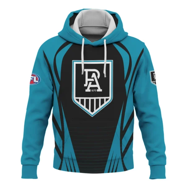 Port Adelaide Power AFL Exclusive Logo Hoodie QTVA280625AFL05PORT-HD - Image 2