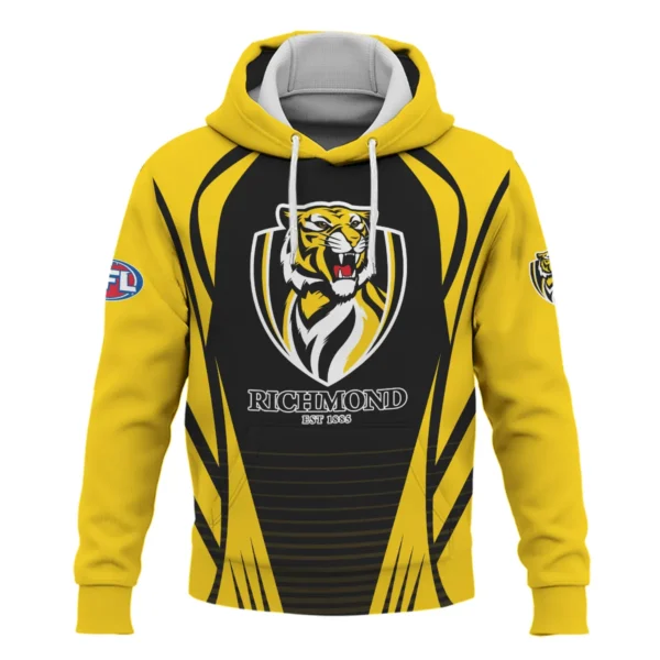 Richmond Tigers AFL Exclusive Logo Hoodie QTVA280625AFL05RICH-HD - Image 2