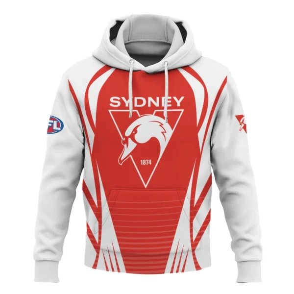 Sydney Swans AFL Exclusive Logo Hoodie QTVA280625AFL05SYD-HD - Image 2