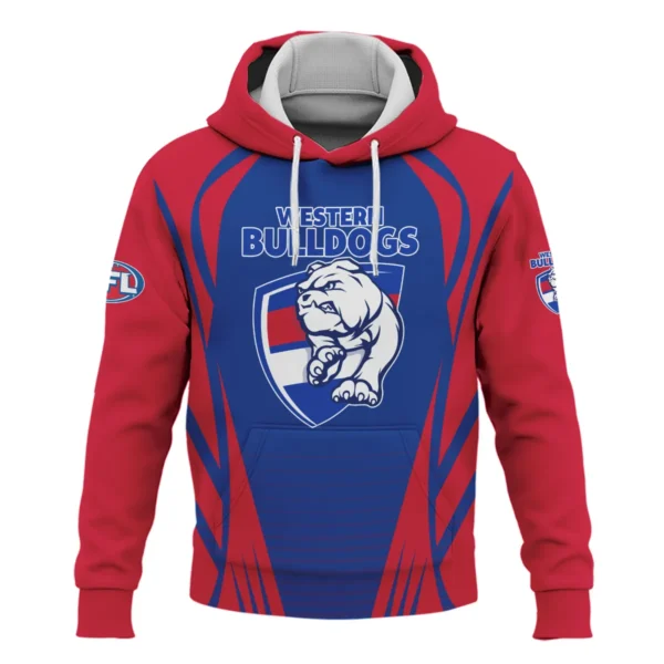 Western Bulldogs AFL Exclusive Logo Hoodie QTVA280625AFL05WB-HD - Image 2