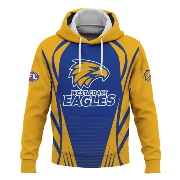 West Coast Eagles AFL Exclusive Logo Hoodie QTVA280625AFL05WCE-HD - Image 2