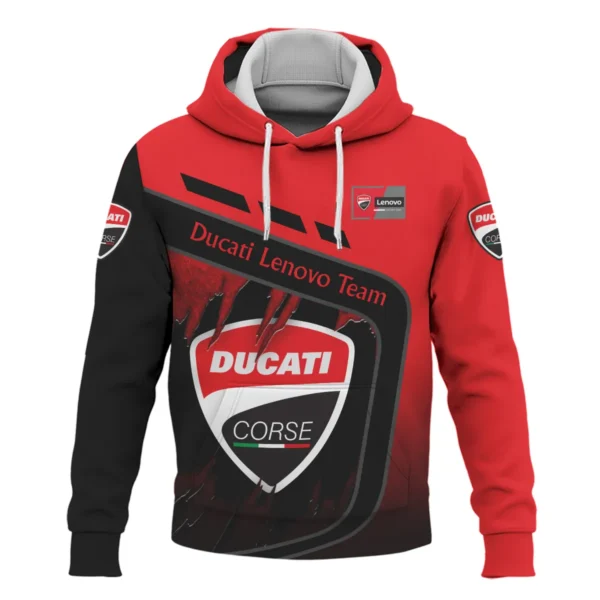 Ducati Lenovo Team Exclusive Logo Hoodie QTVAGP060625A8DUC-HD - Image 2