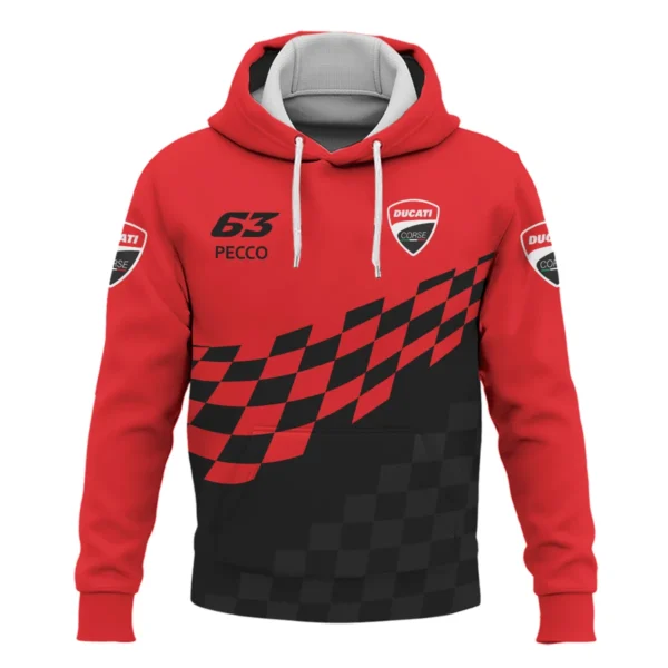 Francesco Bagnaia Ducati Lenovo Team Exclusive Logo Hoodie QTVAGP100625A9DUC-HD - Image 2