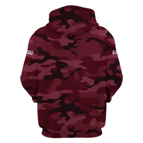 Mitsubishi Triton Exclusive Logo Zipper Hoodie Ute QTUT110625A1MT-ZHD - Maroon - Image 2