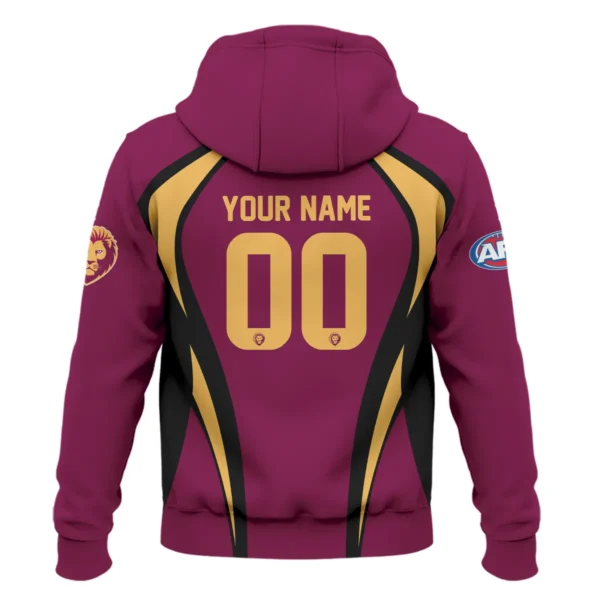 Brisbane Lions AFL Exclusive Logo Zipper Hoodie QTVA250625AFL03BL-ZHD - Image 3