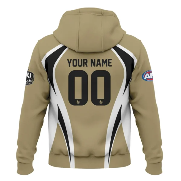 Collingwood Magpies AFL Exclusive Logo Zipper Hoodie QTVA250625AFL03COLL-ZHD - Image 3