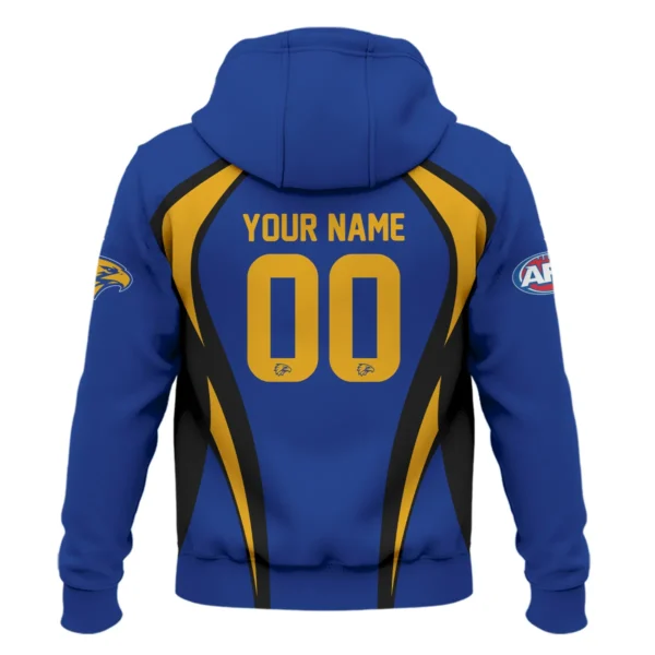 West Coast Eagles AFL Exclusive Logo Zipper Hoodie QTVA250625AFL03WCE-ZHD - Image 3