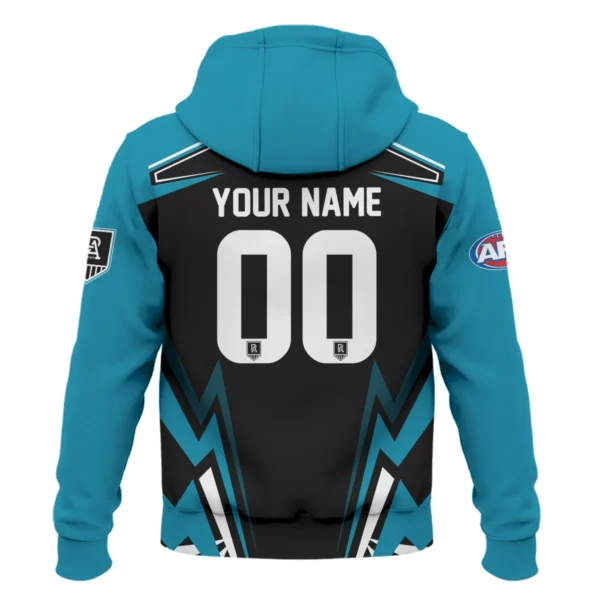 Port Adelaide Power AFL Exclusive Logo Zipper Hoodie QTVA270625AFL04PORT-ZHD - Image 3