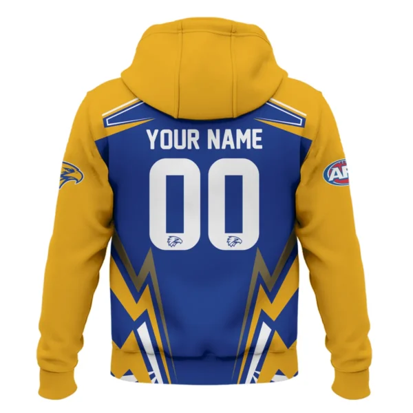 West Coast Eagles AFL Exclusive Logo Zipper Hoodie QTVA270625AFL04WCE-ZHD - Image 3
