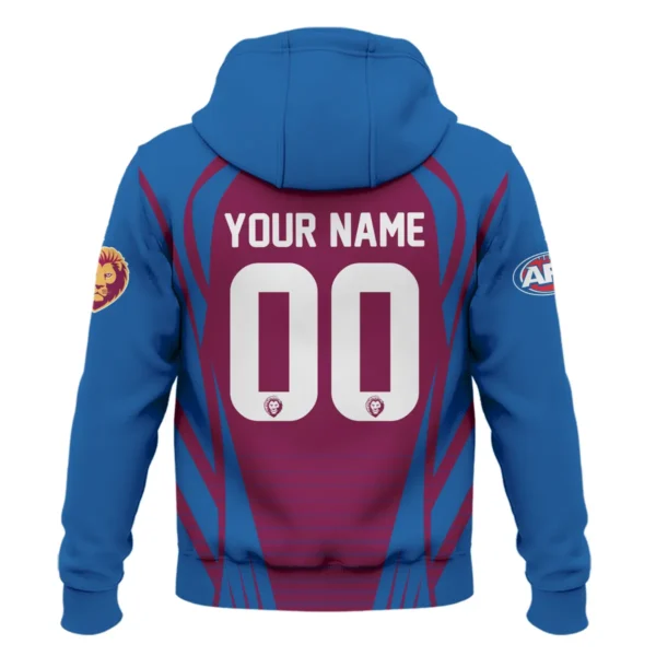 Brisbane Lions AFL Exclusive Logo Zipper Hoodie QTVA280625AFL05BL-ZHD - Image 3