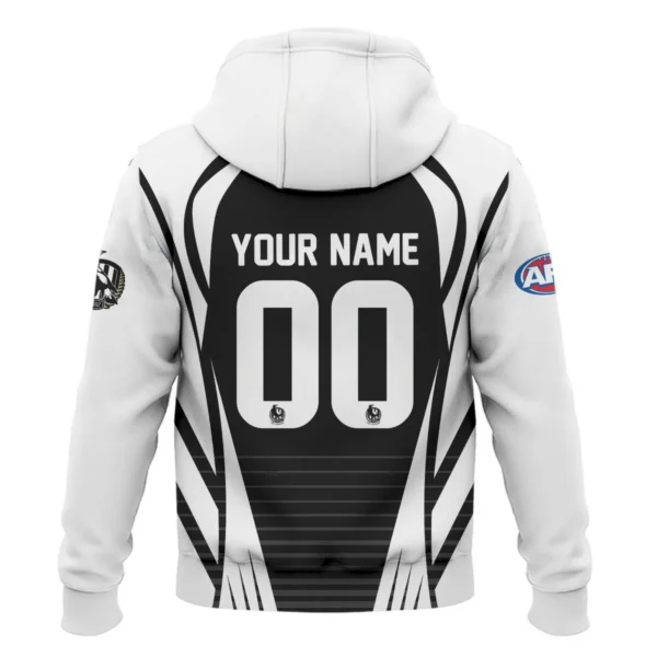 Collingwood Magpies AFL Exclusive Logo Zipper Hoodie QTVA280625AFL05COLL-ZHD - Image 3