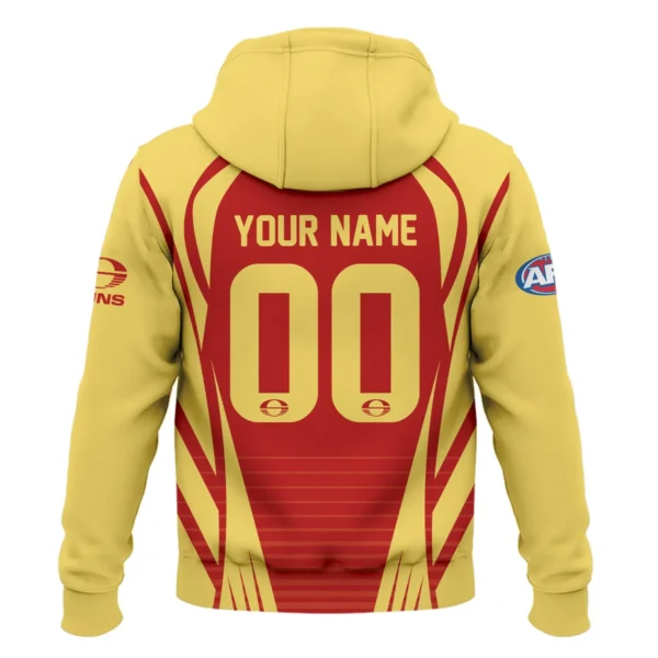 Gold Coast SUNS AFL Exclusive Logo Zipper Hoodie QTVA280625AFL05GCFC-ZHD - Image 3