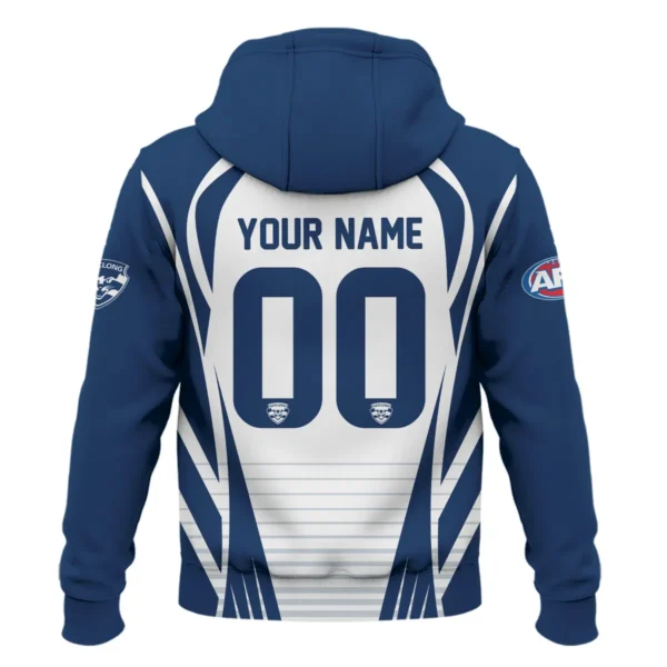 Geelong Cats AFL Exclusive Logo Zipper Hoodie QTVA280625AFL05GEEL-ZHD - Image 3