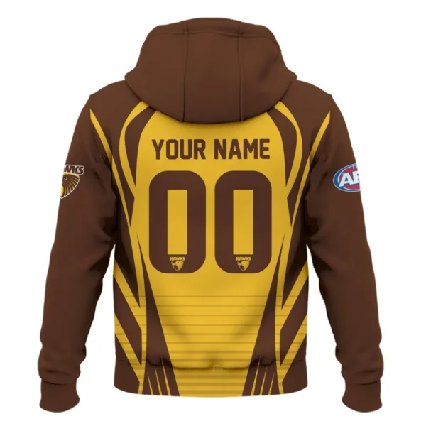 Hawthorn Hawks AFL Exclusive Logo Zipper Hoodie QTVA280625AFL05HAW-ZHD - Image 3