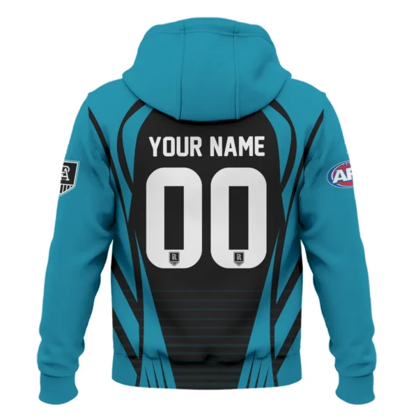 Port Adelaide Power AFL Exclusive Logo Zipper Hoodie QTVA280625AFL05PORT-ZHD - Image 3