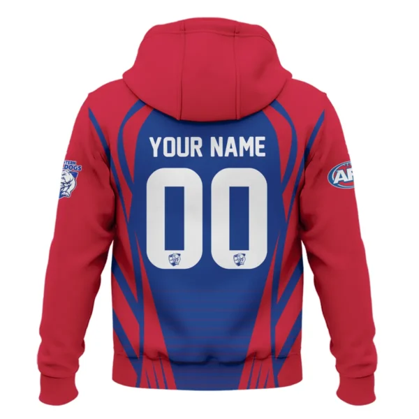 Western Bulldogs AFL Exclusive Logo Zipper Hoodie QTVA280625AFL05WB-ZHD - Image 3