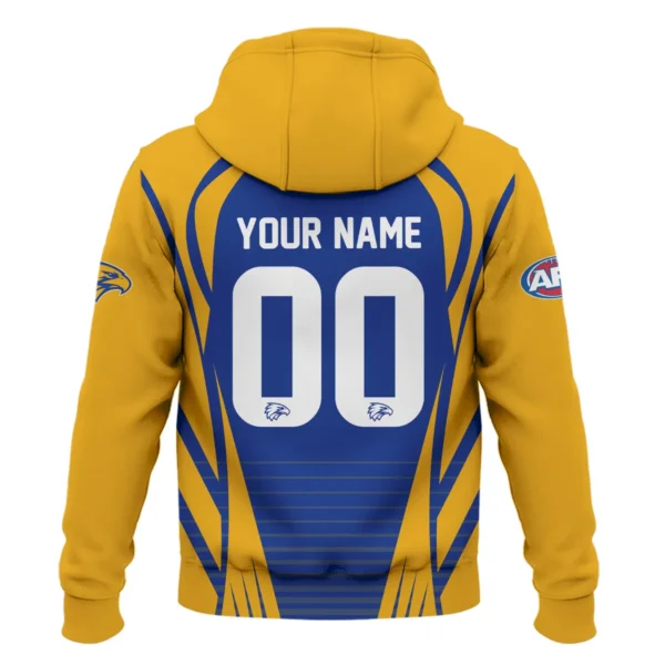West Coast Eagles AFL Exclusive Logo Zipper Hoodie QTVA280625AFL05WCE-ZHD - Image 3