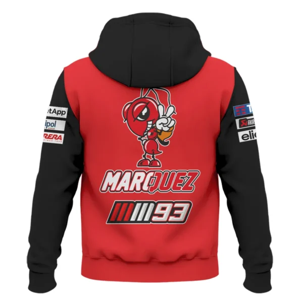 Marc Márquez Ducati Lenovo Team  Exclusive Logo Zipper Hoodie QTVAGP110625A14DUC-ZHD - Image 3
