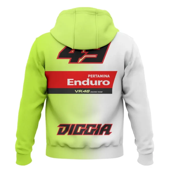 VR46 Racing Team Exclusive Logo Zipper Hoodie QTVAGP130625A22VR46-ZHD - Image 3
