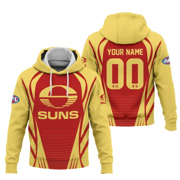 Gold Coast SUNS AFL Exclusive Logo Hoodie QTVA280625AFL05GCFC-HD