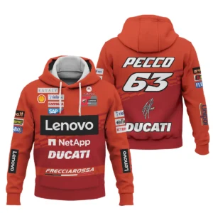 Francesco Bagnaia Ducati Lenovo Team Exclusive Logo Hoodie QTVAGP060625A5DUC-HD