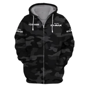 Isuzu D-MAX Exclusive Logo Zipper Hoodie Ute QTUT110625A1ID-ZHD - Black