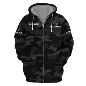 Nissan Navara Exclusive Logo Zipper Hoodie Ute QTUT110625A1NNA-ZHD - Black