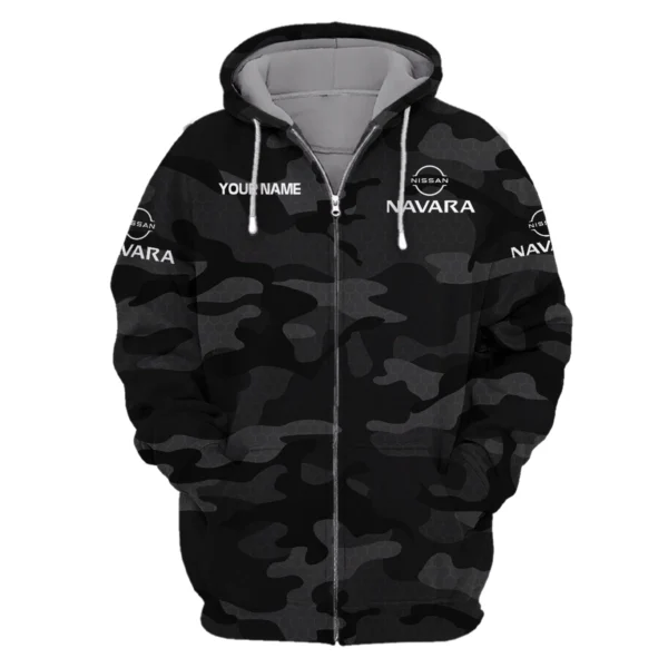 Nissan Navara Exclusive Logo Zipper Hoodie Ute QTUT110625A1NNA-ZHD - Black