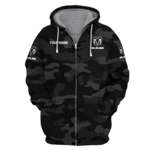 RAM Trucks Exclusive Logo Zipper Hoodie Ute QTUT110625A1RAM-ZHD - Black