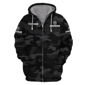 Volkswagen Amarok Exclusive Logo Zipper Hoodie Ute QTUT110625A1VA-ZHD - Black