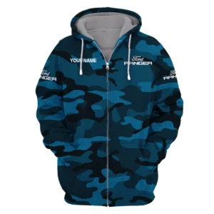 Ford Ranger Exclusive Logo Zipper Hoodie Ute QTUT110625A1FR-ZHD - Navy Blue
