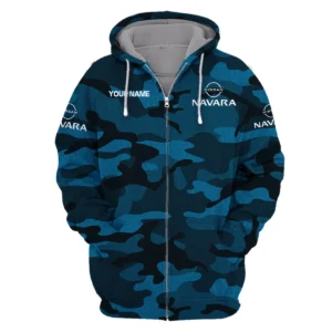 Nissan Navara Exclusive Logo Zipper Hoodie Ute QTUT110625A1NNA-ZHD - Navy Blue