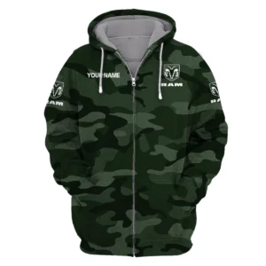 RAM Trucks Exclusive Logo Zipper Hoodie Ute QTUT110625A1RAM-ZHD - Green