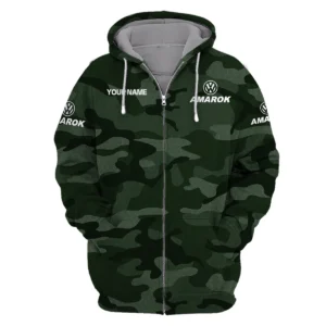 Volkswagen Amarok Exclusive Logo Zipper Hoodie Ute QTUT110625A1VA-ZHD - Green