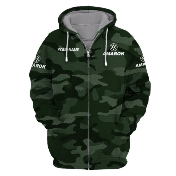 Volkswagen Amarok Exclusive Logo Zipper Hoodie Ute QTUT110625A1VA-ZHD - Green