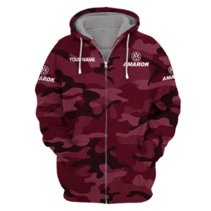 Volkswagen Amarok Exclusive Logo Zipper Hoodie Ute QTUT110625A1VA-ZHD - Maroon