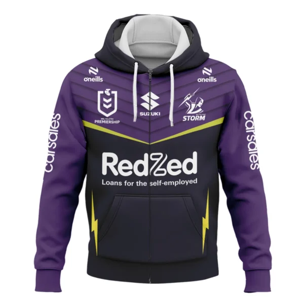 Melbourne Storm NRL Exclusive Logo Zipper Hoodie QTVA050625NRL01MEL-ZHD - Image 2