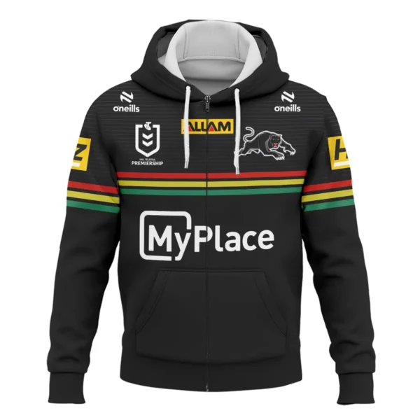 Penrith Panthers NRL Exclusive Logo Zipper Hoodie QTVA050625NRL01PEN-ZHD - Image 2