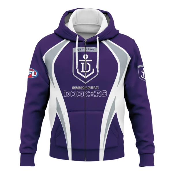Fremantle Dockers AFL Exclusive Logo Zipper Hoodie QTVA250625AFL03FRE-ZHD - Image 2
